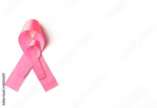 pink ribbon symbolizing the fight against cancer in October