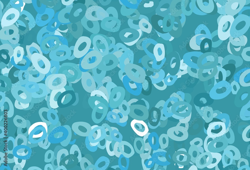 Light BLUE vector layout with circle shapes. Light BLUE vector layout with circle shapes.