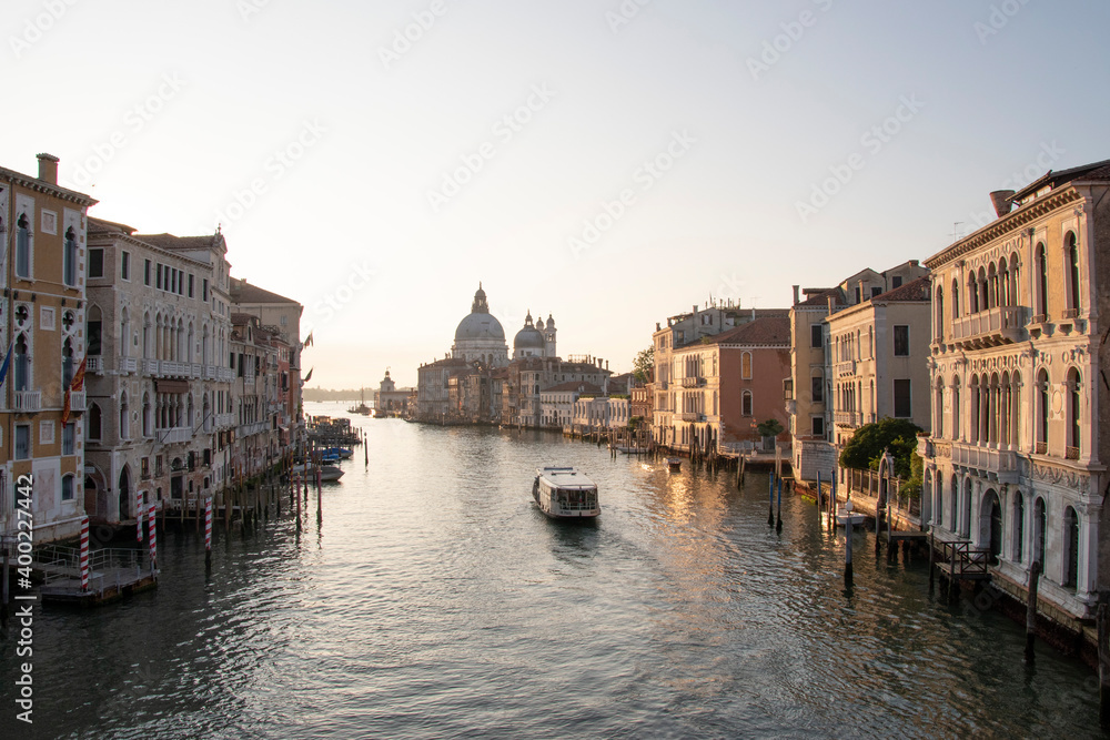 Water bus for transporting people, City of Venice, Italy, Europe