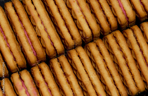 many biscuits with filling