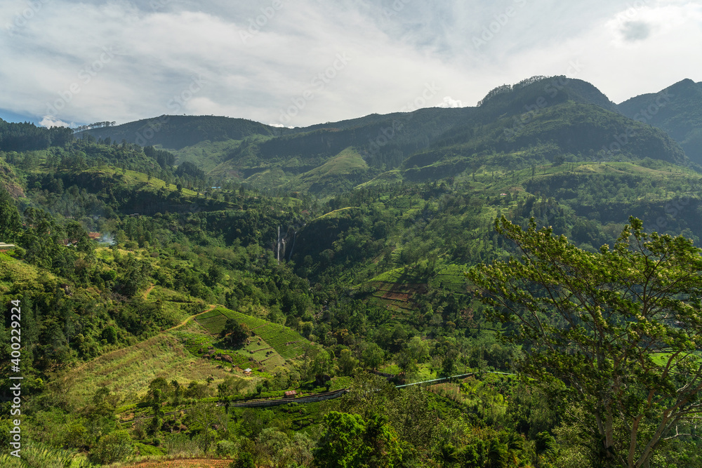 Mountain landscape view, Sri Lanka, Nuwara Eliya