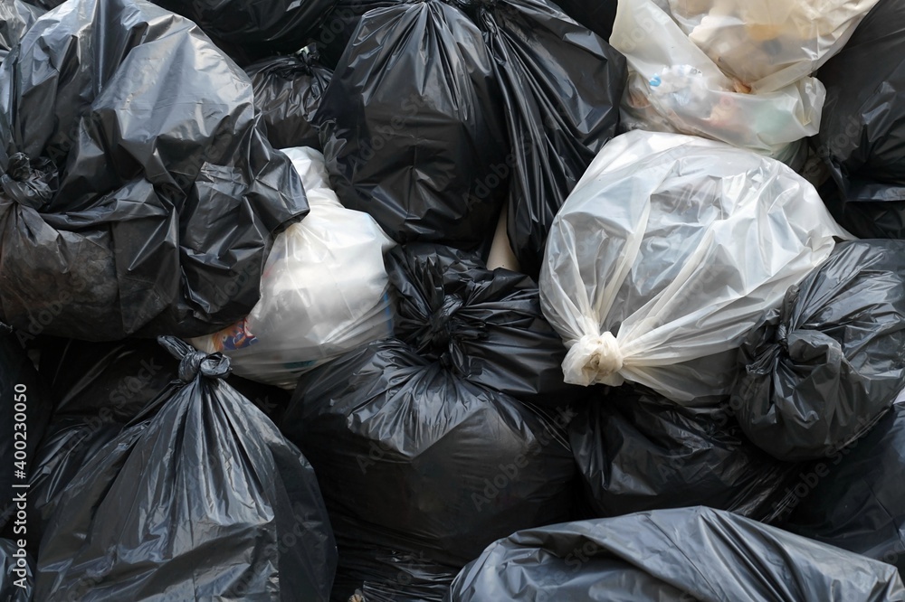 A varity of a garbage bag total division to preparing for garbage collector. A varity of a garbage bag total division to preparing for garbage collector.