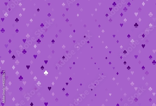 Light Purple vector template with poker symbols.