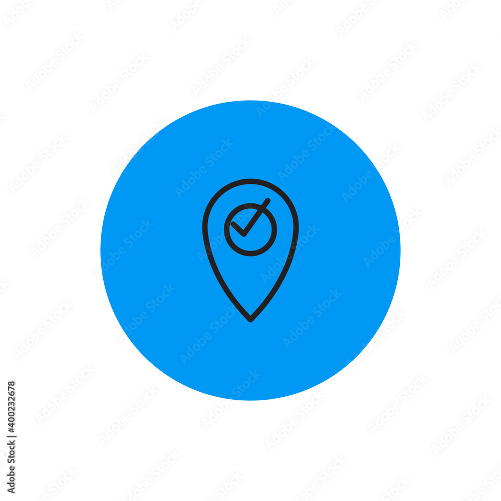 Isolated location computers tecnology online blue logo- Vector Isolated location computers tecnology online blue logo- Vector