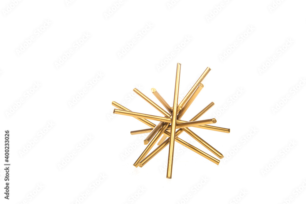 decorative abstract metal object isolated decorative abstract metal object isolated