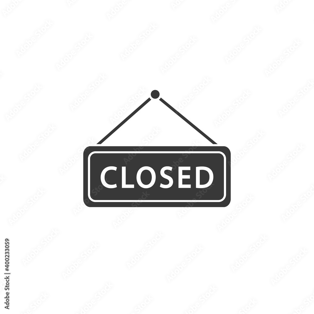 Closed icon illustration vector sign symbol Vector flat Closed icon illustration vector sign symbol Vector flat