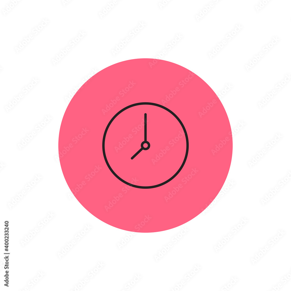Isolated clock computers tecnology online red logo- Vector Isolated clock computers tecnology online red logo- Vector