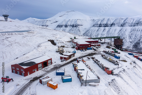 Mine and EISCAT from above, Svalbard, Norway 