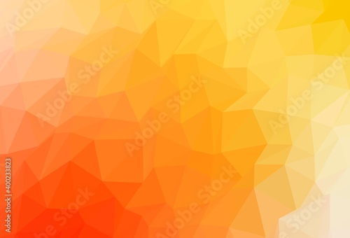 Light Yellow, Orange vector abstract mosaic background.