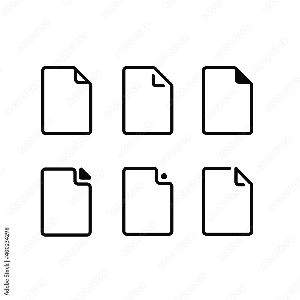 File icon set / linear / vector File icon set / linear / vector