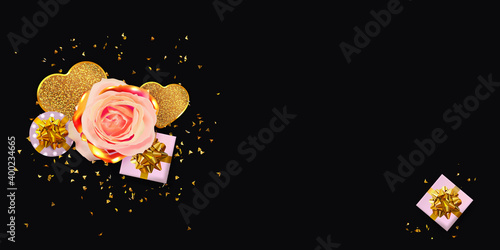 Happy Valentine's Day or Mother's day card. Festive banner and poster.