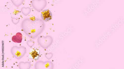 Happy Valentine's Day banner template.