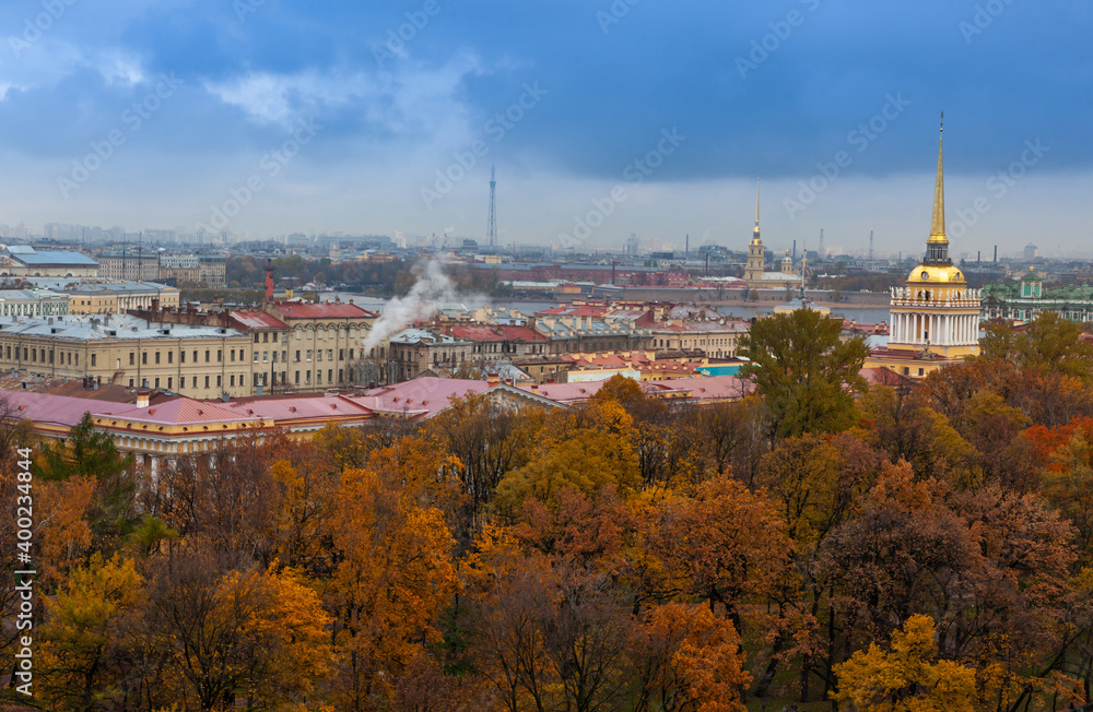 panorama old city Saint Petersburg
