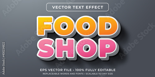 Editable text effect in store sign style