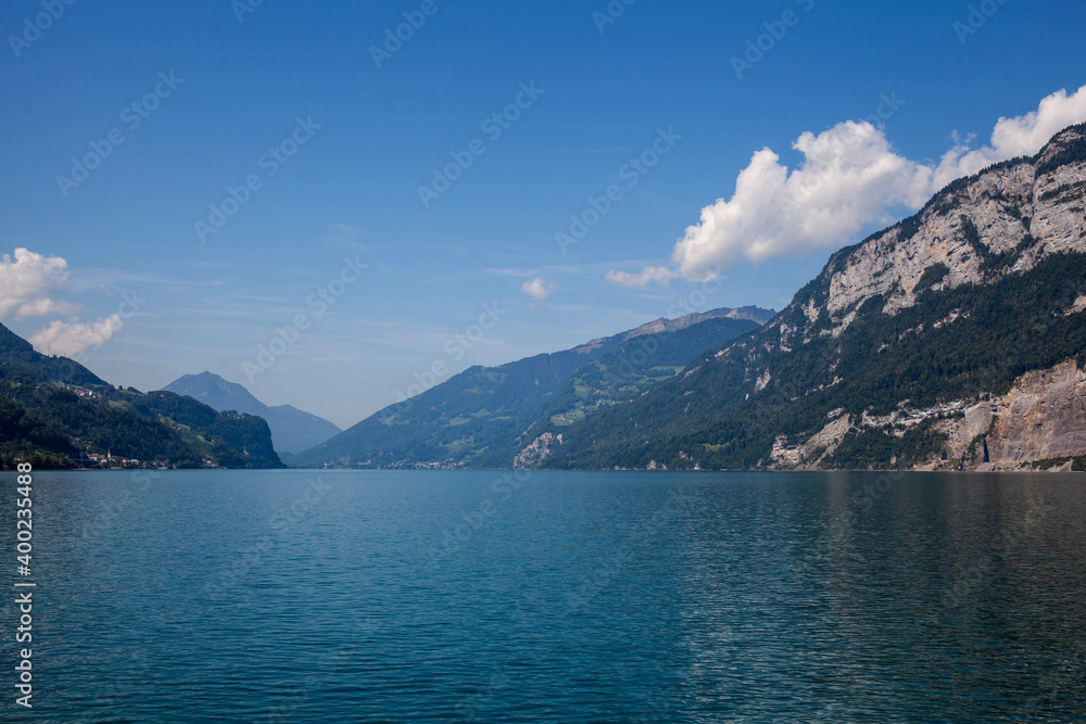 Walensee lake in Murg, Switzerland