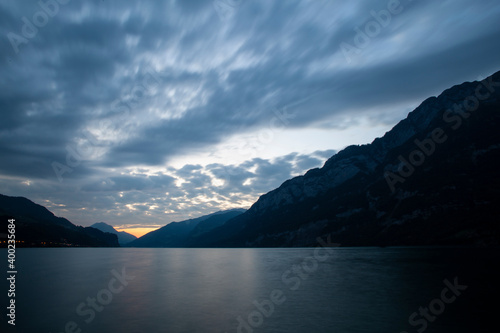 Walensee lake in Murg, Switzerland