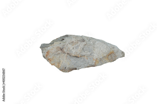 raw sandstone rock isolated on a white background.