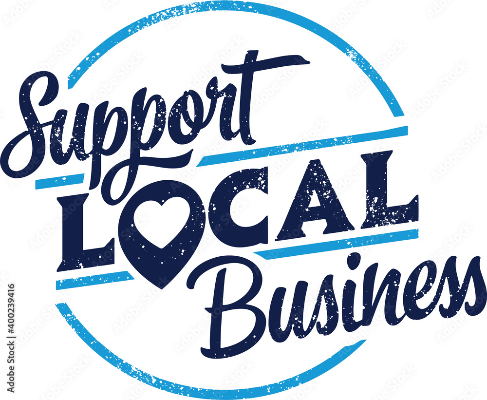 Support Local Businesses Vintage Stamp - obrazy, fototapety, plakaty 