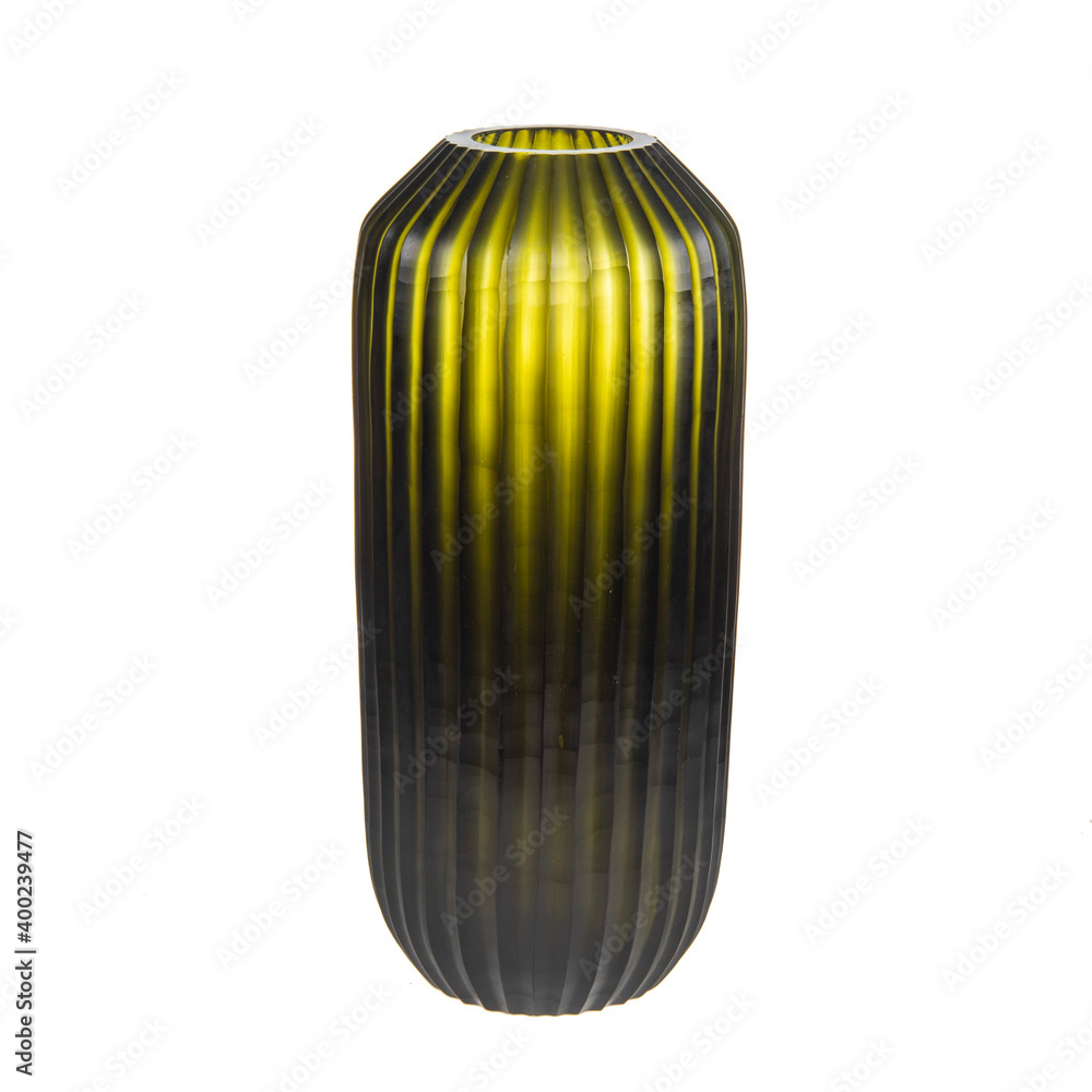 colored glass vase on white background isolated colored glass vase on white background isolated