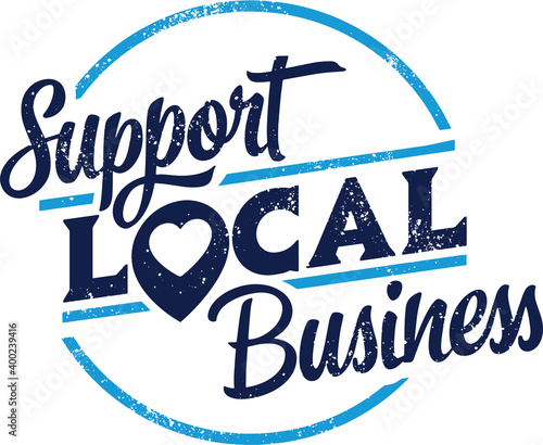 Support Local Businesses Vintage Stamp photo