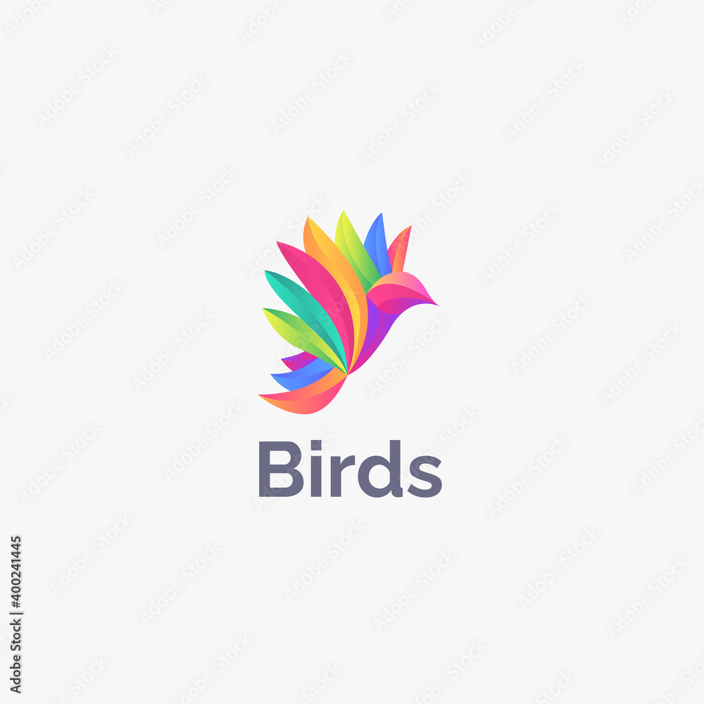 Birds logo icon vector design concept Birds logo icon vector design concept