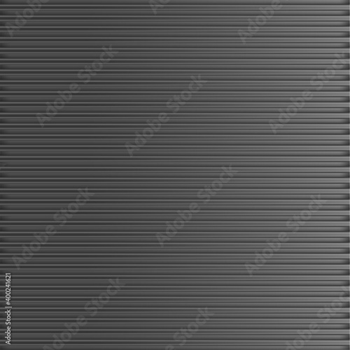 Black striped metal wall. Realistic vector.