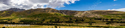 Panoramic view of the Sierra de la Ventana in the province of Buenos Aires, Argentina.