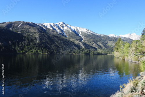 Beautiful spring scenery of Twin Lakes  just outside of Bridgeport  in the Eastern Sierra Nevada Mountains  California.