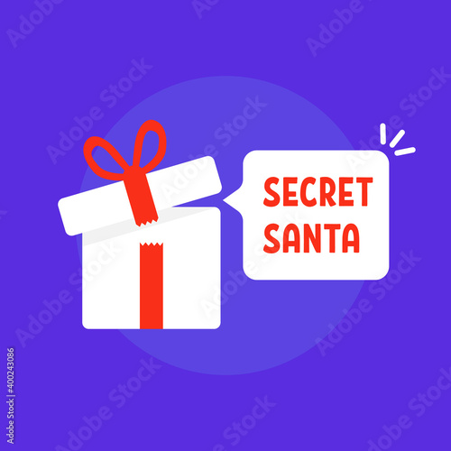 white open gift box like secret santa