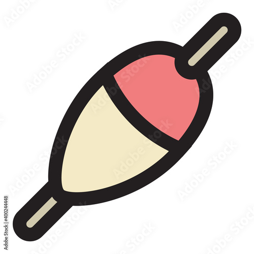 Hobby Fishing Float Water Flat Icon Isolated On White Background