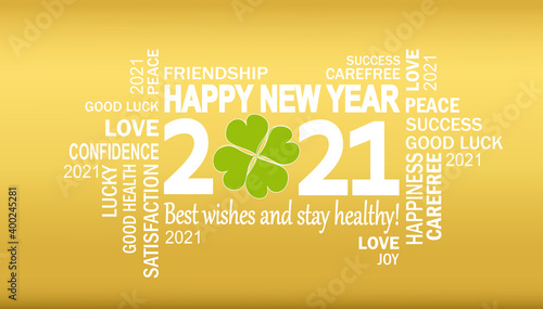 2021 - gute wünsche für das neue jahr - best wishes and stay healthy