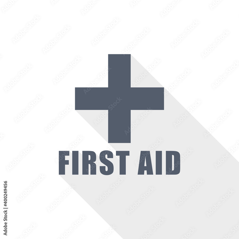 First aid vector icon, flat design illustration in eps 10 First aid vector icon, flat design illustration in eps 10