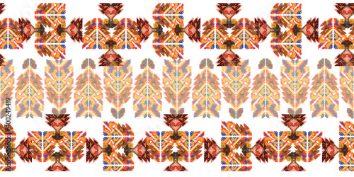 Drapery curves pagan tripe seamless pattern. Indian old surface background. Vector ornament.