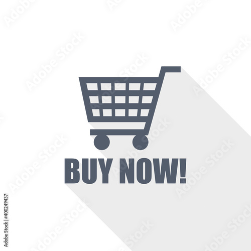 Buy now vector icon, flat design illustration in eps 10