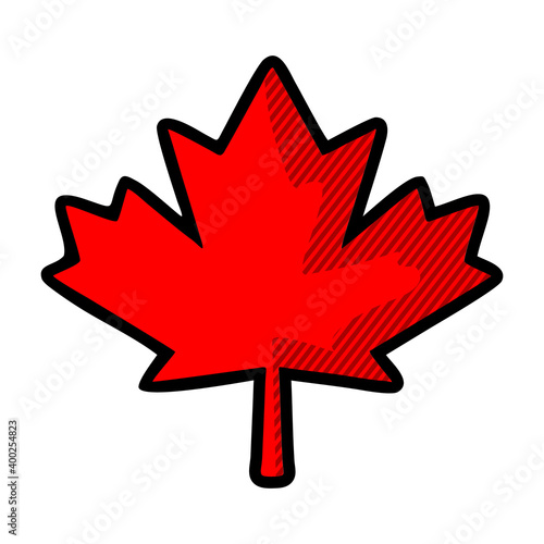 Canvas Print Maple leaf vector icon. Maple leaf vector illustration.