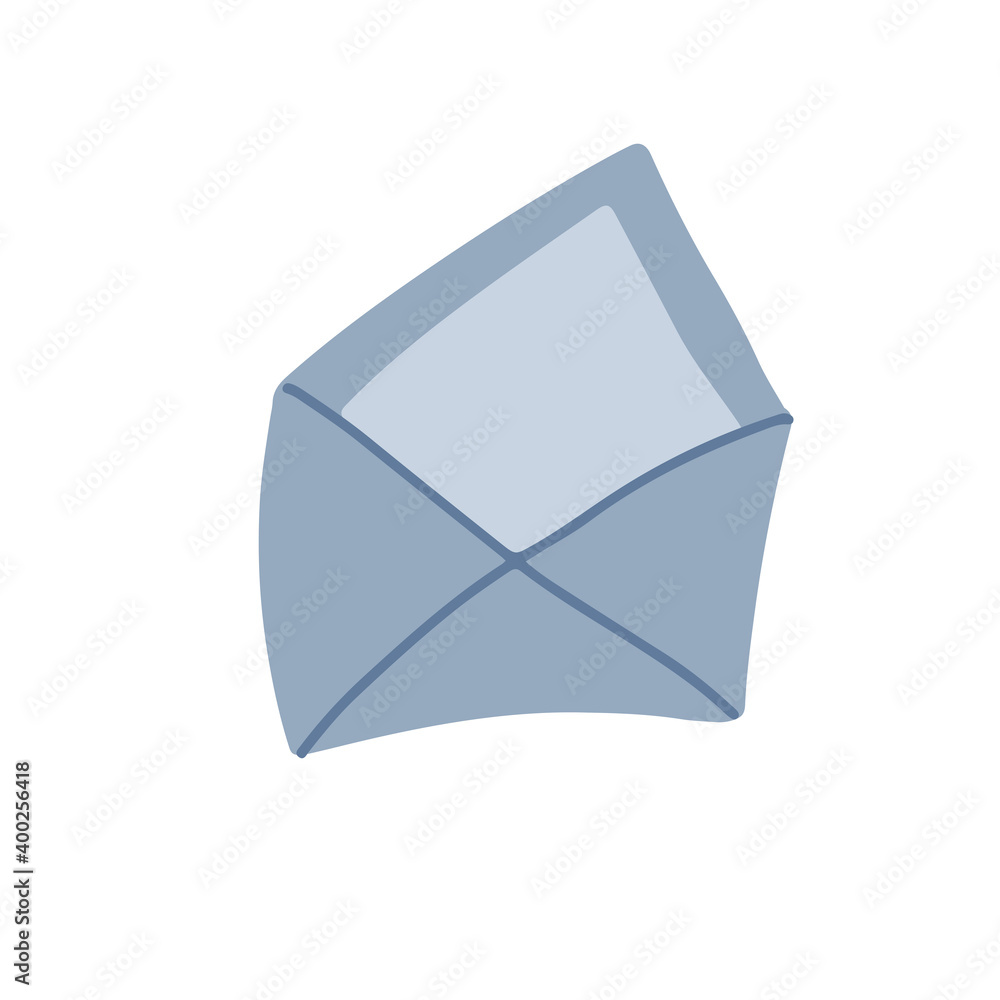 Open Envelope flat hand drawn icon. Simple vector illustration symbol. Open Envelope flat hand drawn icon. Simple vector illustration symbol.