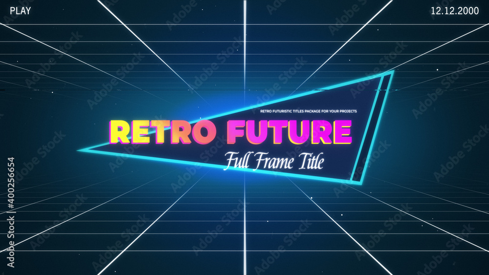 Retro Future Full Frame Titles Stock Template | Adobe Stock