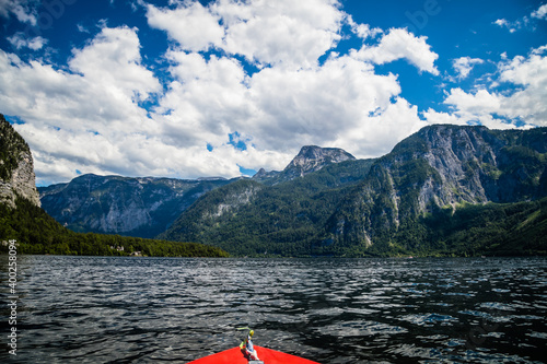 Hallstatt Lake in Austria, view from the boat © hardyuno