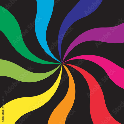 An abstract multicolored spiral background image.