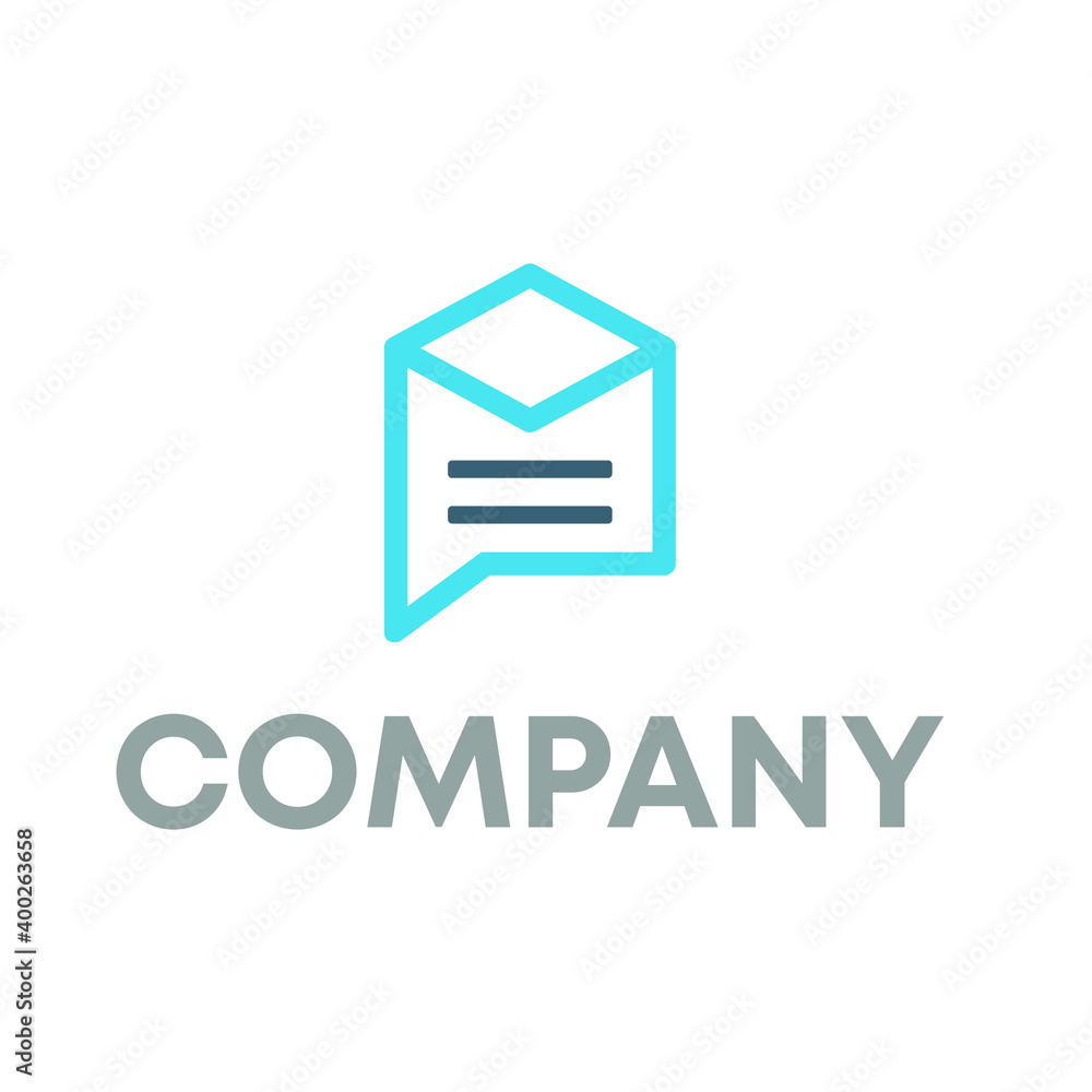 Mail Chat Logo Design Mail Chat Logo Design