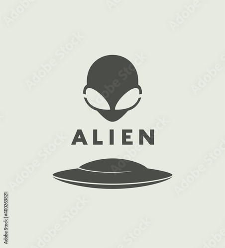 Creative design of UFO illustration