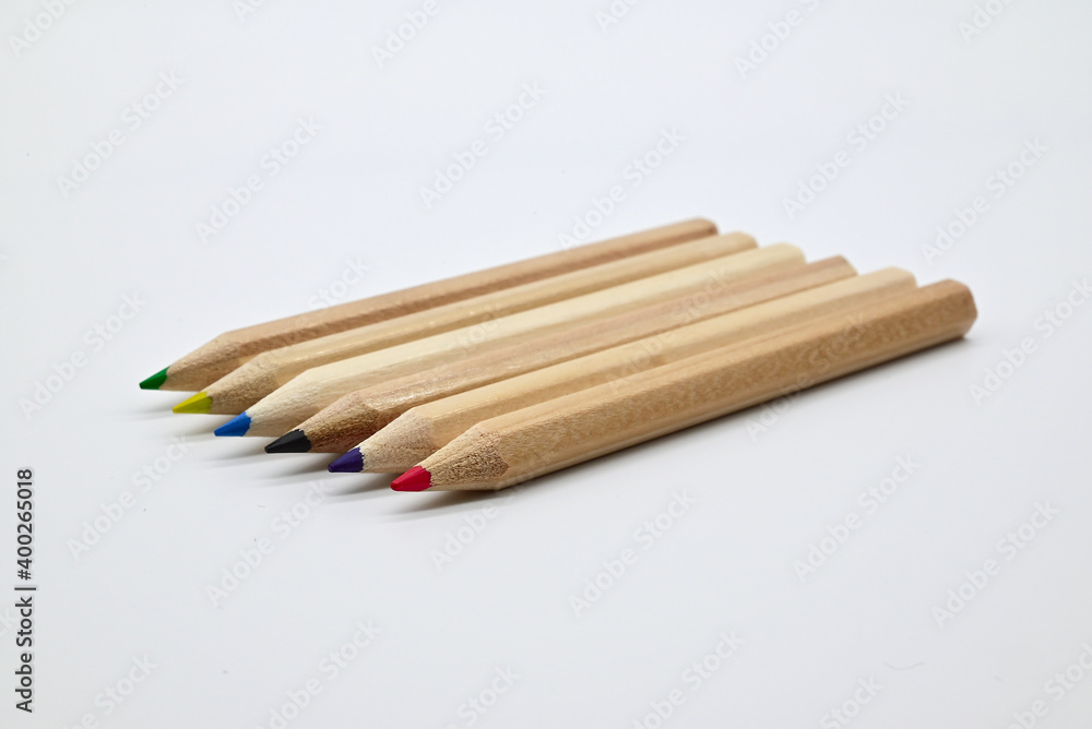 six color pencils six color pencils