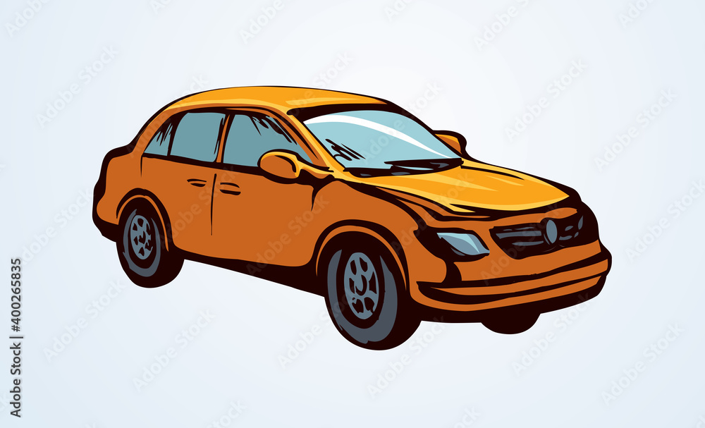 Taxi. Vector drawing