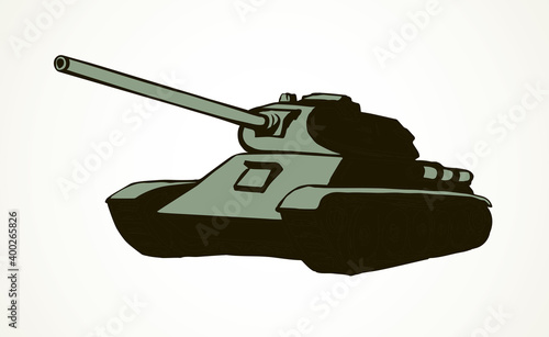 Tank. Vector drawing