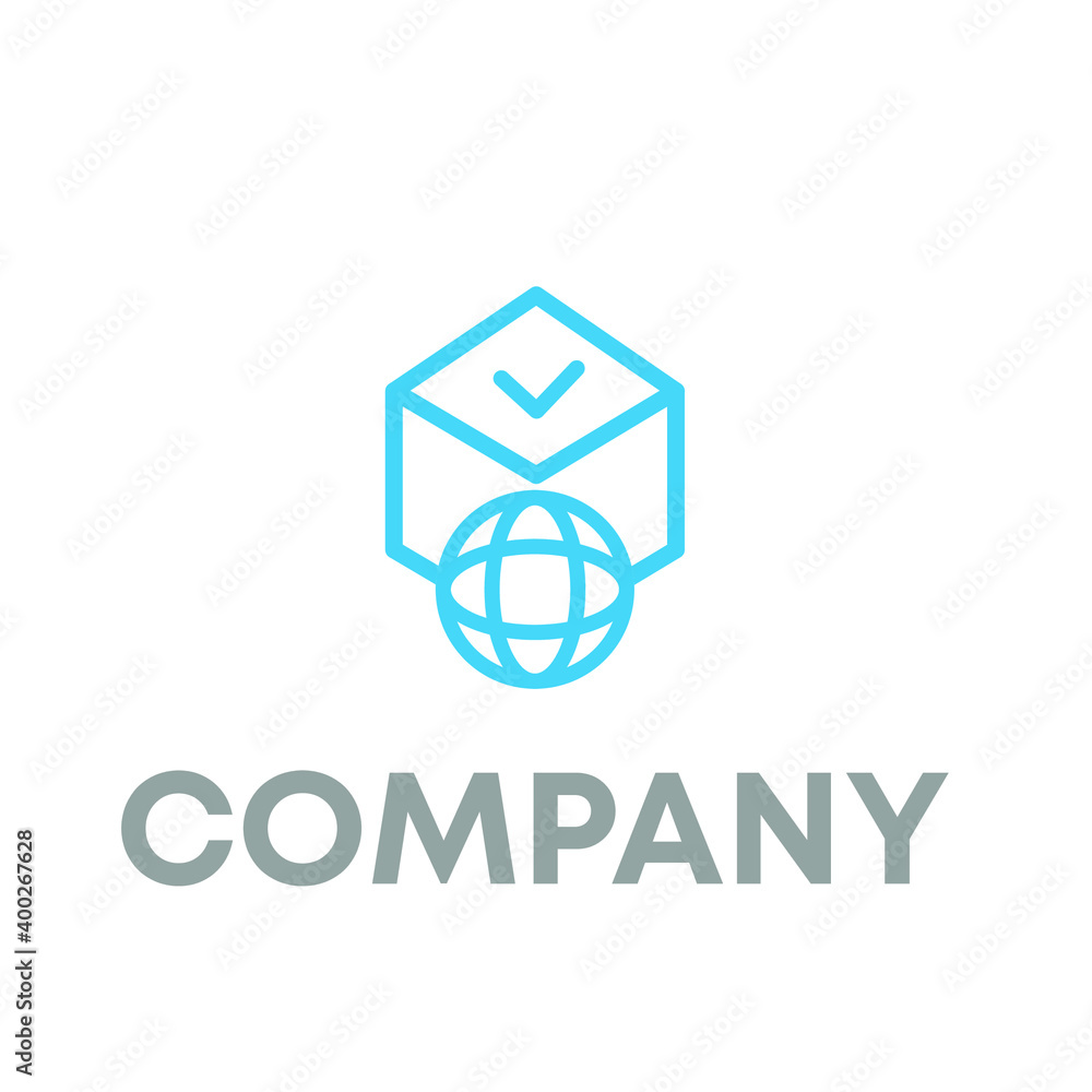 Fototapeta premium Mail World Logo Design 