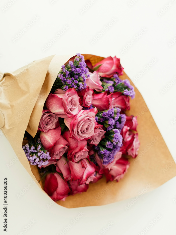 Bouquet wrapped in paper Bouquet wrapped in paper