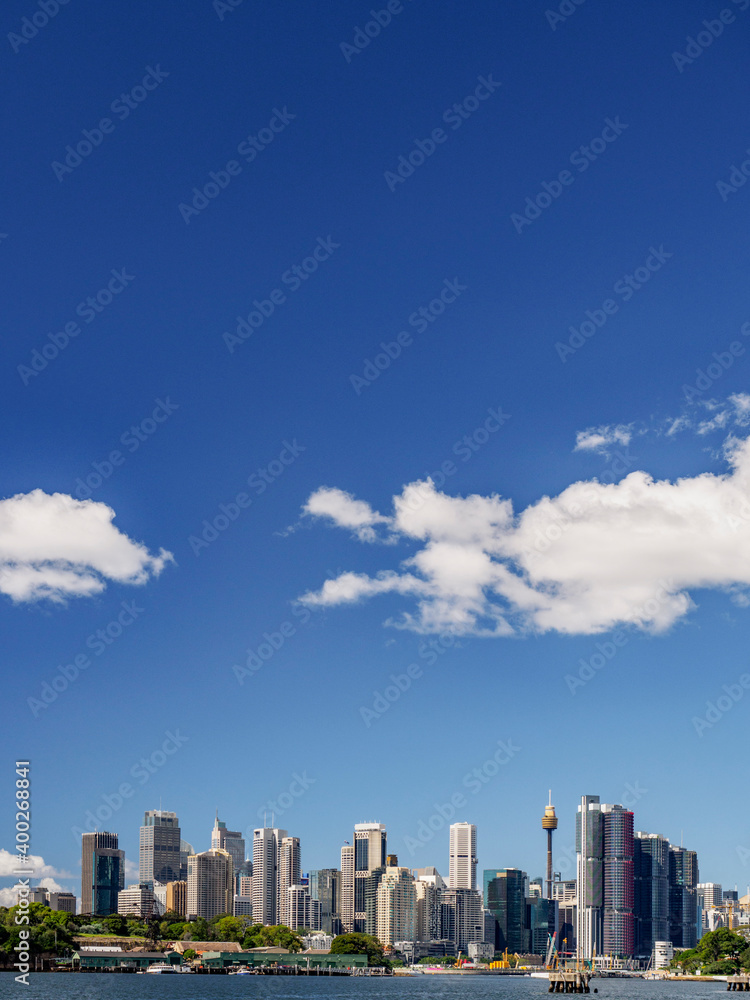 Australia, New South Wales, Sydney, City skyline on sunny day Australia, New South Wales, Sydney, City skyline on sunny day