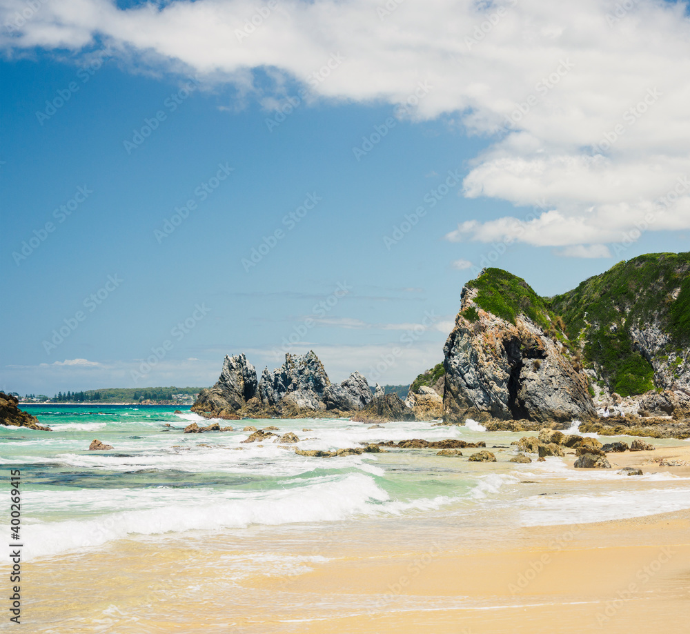 Australia, New South Wales, Bermagui, Scenic view of sea and coastline Australia, New South Wales, Bermagui, Scenic view of sea and coastline