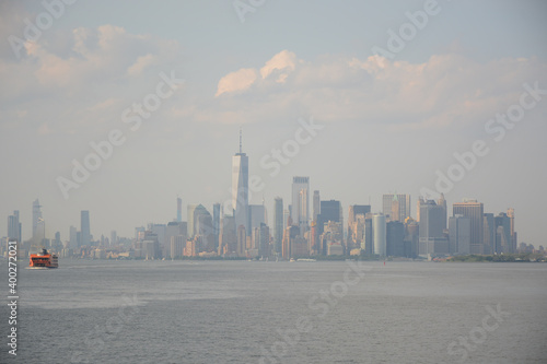 New York, NY, USA - May 30, 2019: View from Staten Island Ferry © Andrey