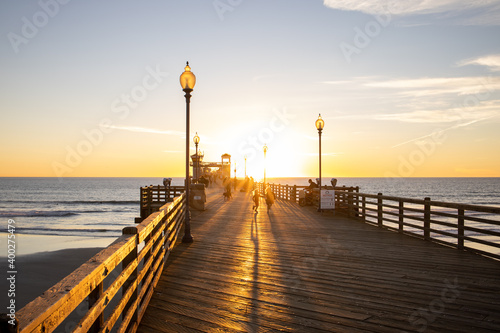 sunset on the pier